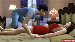 تشغيل لقاء زوج الأم الآسيوي المحظور لأول مرة مع ابنة زوجة مراهقة مفلس