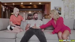 Play Stepfamily Threesome with Busty Blonde Pornstars Gia Ohmy and Madison Brite